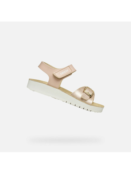 Geox Svetloružové dievčenské sandále Geox Sandal Costarei