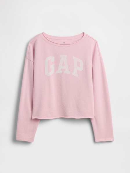 GAP Detská mikina s logom a fleece GAP