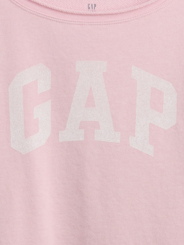 GAP Detská mikina s logom a fleece GAP