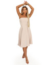 numoco VIVIENNE Korzetové rozšírené midi šaty s páskom - svetlo béžové