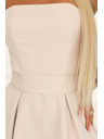 numoco VIVIENNE Korzetové rozšírené midi šaty s páskom - svetlo béžové