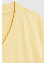 Moodo Bavlnená blúzka s výstrihom do "V" žltá Moodo