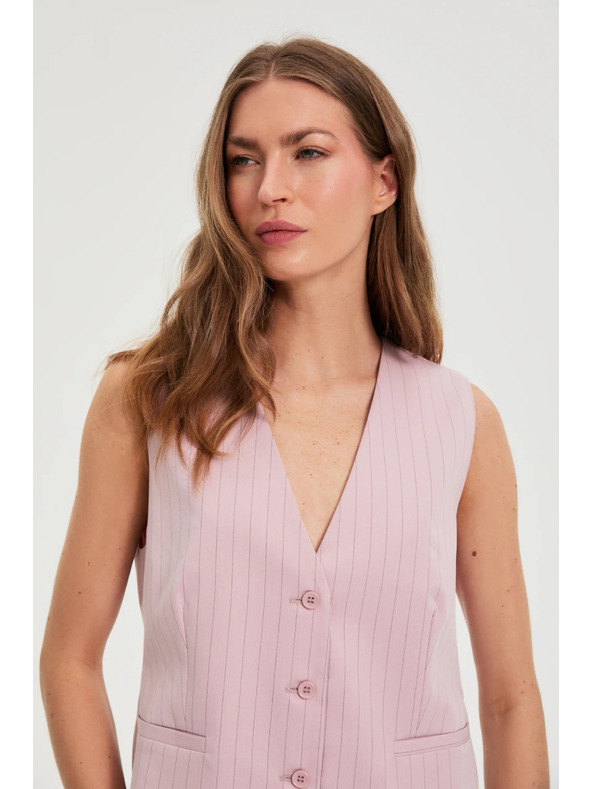 Moodo Vesta v jemné pruhy ružová Moodo