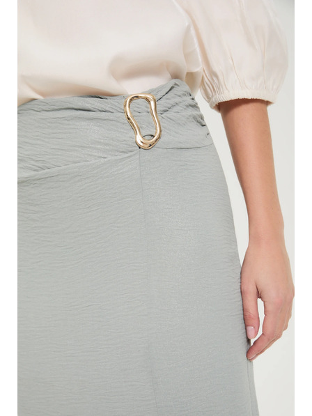 Moodo Sukňa s rozparkom olivová Moodo