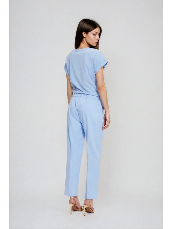 Moodo Nohavice s nohavicami v kant modré Moodo