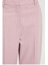 Moodo Nohavice v jemné pruhy ružové Moodo