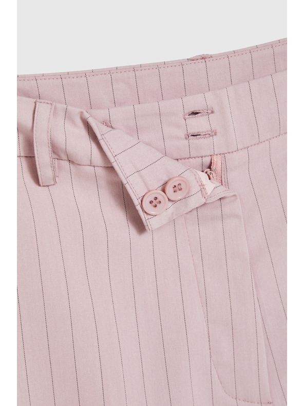 Moodo Nohavice v jemné pruhy ružové Moodo
