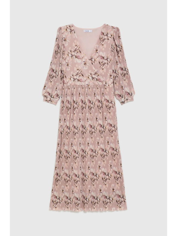 Moodo Plisované šaty ružové Moodo