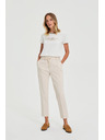 Moodo Béžové nohavice so skladmi Moodo