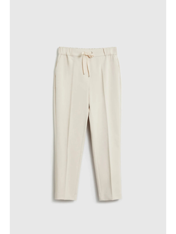 Moodo Béžové nohavice so skladmi Moodo