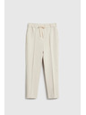 Moodo Béžové nohavice so skladmi Moodo