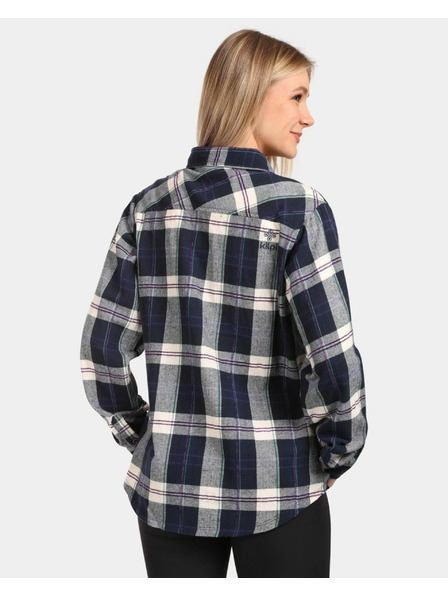 Kilpi Dámska športová flanelová košeľa Kilpi FLANNY-W Modrá