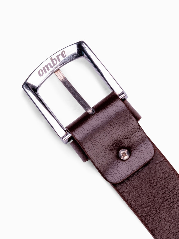 Ombre Clothing Sada pánskych kožených doplnkov - bronzová A654 Ombre Clothing