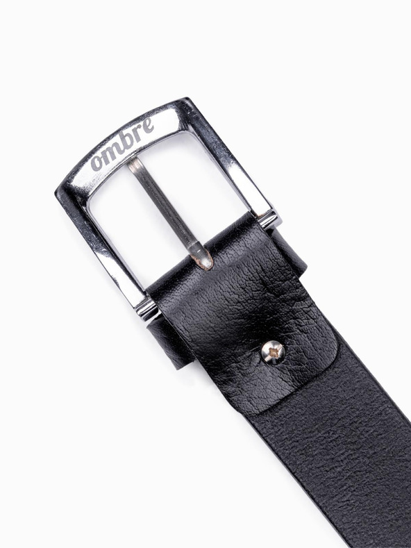 Ombre Clothing Sada pánskych kožených doplnkov - čierna A654 Ombre Clothing
