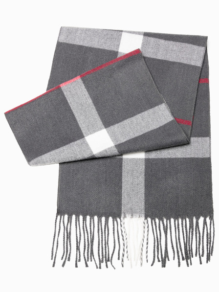 Ombre Clothing Pánska šála - sivá/biela A408 Ombre Clothing
