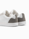 Ombre Clothing Ležérne pánske tenisky OLDSCHOOL - biele V3 OM-FOCS-0104 Ombre Clothing