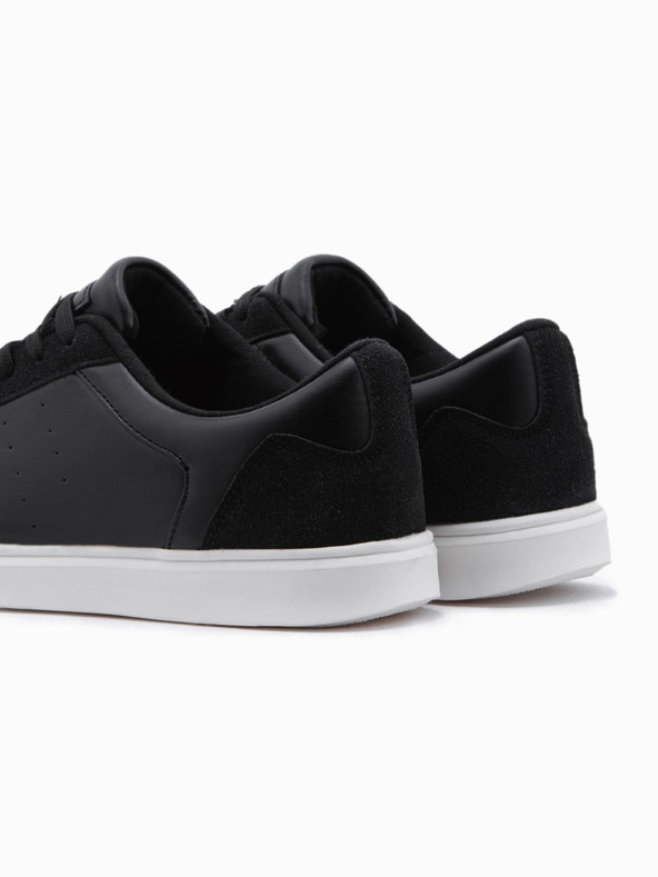 Ombre Clothing Ležérne pánske tenisky OLDSCHOOL topánky - čierna V2 OM-FOCS-0104 Ombre Clothing
