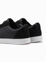 Ombre Clothing Ležérne pánske tenisky OLDSCHOOL topánky - čierna V2 OM-FOCS-0104 Ombre Clothing