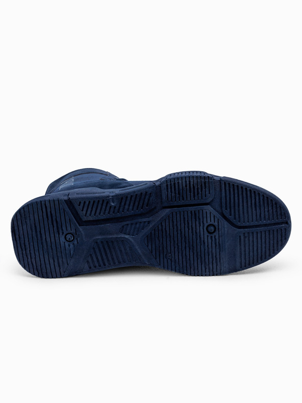 Ombre Clothing Pánske členkové tenisky s tvarovanou podrážkou - tmavo modré V4 OM-FOBO-0122 Ombre Clothing