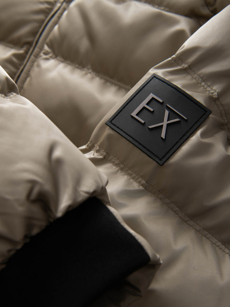 Ombre Clothing Pánska prešívana bunda s leskom a stojačikom - svetlo sivá V5 OM-JALP-0218 Ombre Clothing