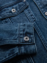 Ombre Clothing Pánska džínsová bunda katána s praním - modrá V4 OM-JADJ-0219 Ombre Clothing