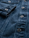 Ombre Clothing Pánska džínsová bunda katána s praním - modrá V4 OM-JADJ-0219 Ombre Clothing