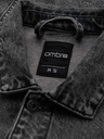 Ombre Clothing Pánska džínsová bunda katána s praním - grafitová V5 OM-JADJ-0219 Ombre Clothing