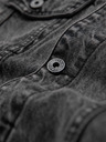 Ombre Clothing Pánska džínsová bunda katána s praním - grafitová V5 OM-JADJ-0219 Ombre Clothing