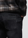 Ombre Clothing Pánske džínsové nohavice s odretím REGULAR FIT - čierne V2 OM-PADP-0241 Ombre Clothing