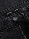 Ombre Clothing Pánske džínsové nohavice s odretím REGULAR FIT - čierne V2 OM-PADP-0241 Ombre Clothing