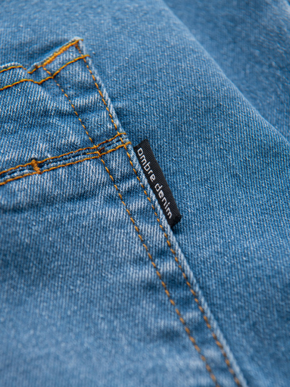 Ombre Clothing Pánske džínsové nohavice rozšírené REGULAR FIT - modré V3 OM-PADP-0241 Ombre Clothing