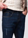 Ombre Clothing Pánske džínsové nohavice REGULAR FIT - tmavo modré V4 OM-PADP-0241 Ombre Clothing