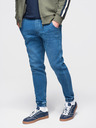 Ombre Clothing Pánske džínsové nohavice so šnúrkou v pase - modré V1 OM-PADJ-0242 Ombre Clothing