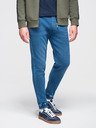 Ombre Clothing Pánske džínsové nohavice so šnúrkou v pase - modré V1 OM-PADJ-0242 Ombre Clothing