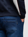 Ombre Clothing Pánske džínsové nohavice s rebrovaným pásom - tmavo modré V3 OM-PADJ-0242 Ombre Clothing