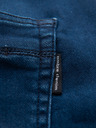 Ombre Clothing Pánske džínsové nohavice s rebrovaným pásom - tmavo modré V3 OM-PADJ-0242 Ombre Clothing