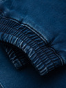 Ombre Clothing Pánske džínsové nohavice s rebrovaným pásom - tmavo modré V3 OM-PADJ-0242 Ombre Clothing