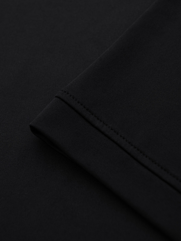 Ombre Clothing Pánska štýlová polokošeľa z elastickej tkaniny - čierna V1 OM-POSS-0150 Ombre Clothing