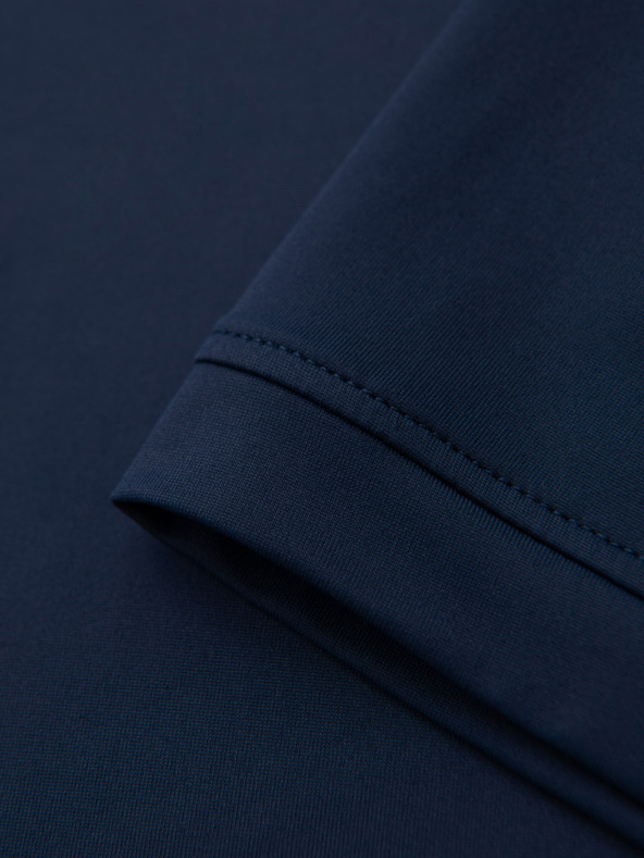 Ombre Clothing Pánska štýlová polokošeľa z elastickej tkaniny - tmavo modrá V3 OM-POSS-0150 Ombre Clothing