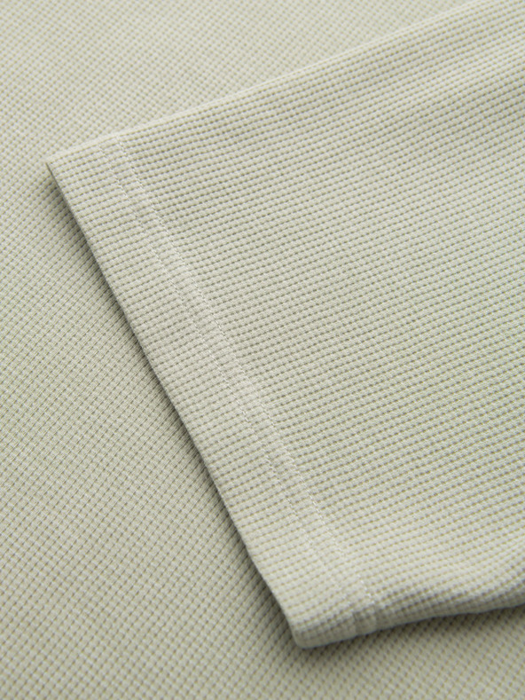 Ombre Clothing Pánske tričko s okrúhlym výstrihom a vafľovou štruktúrou - pistáciová V4 OM-TSCT-0197 Ombre Clothing