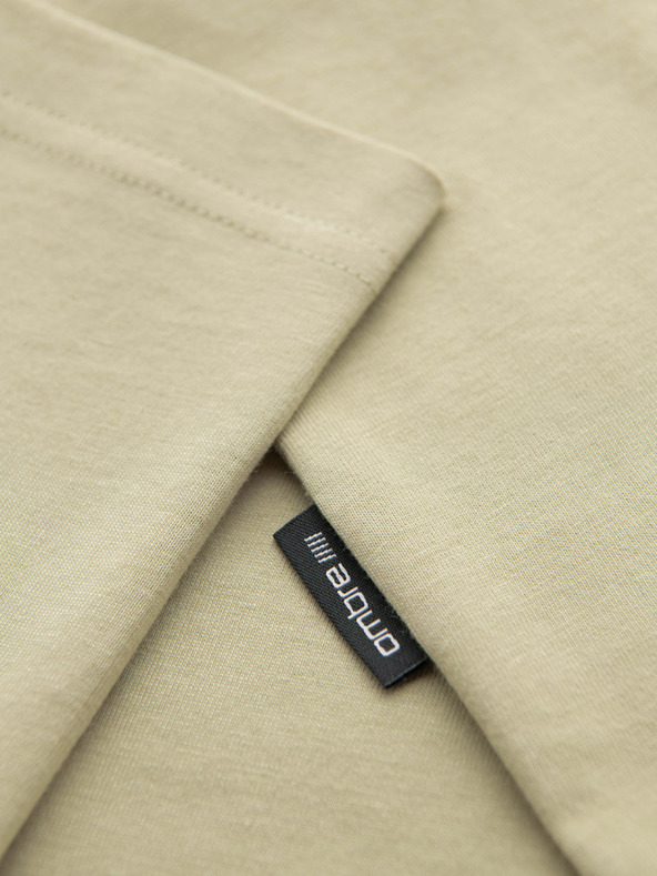 Ombre Clothing Pánske bavlnené tričko s potlačou vrecka - svetlo sivé V2 OM-TSPT-0227 Ombre Clothing