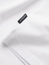 Ombre Clothing Pánske klasické bavlnené tričko BASIC s výstrihom do V - biela V4 OM-TSBS-0145 Ombre Clothing
