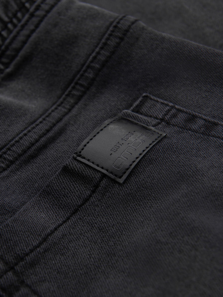 Ombre Clothing Pánske džínsové nohavice JOGGERS s pracím efektom - sivé V3 OM-PADJ-0267 Ombre Clothing