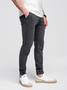Ombre Clothing Pánske džínsové nohavice JOGGERS s pracím efektom - sivé V3 OM-PADJ-0267 Ombre Clothing