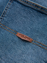 Ombre Clothing Pánske džínsové nohavice SLIM FIT s ostrihnutím - tmavo modré V2 OM-PADP-0255 Ombre Clothing