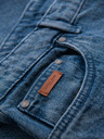 Ombre Clothing Pánske džínsové nohavice CARROT FIT s ostrihnutými okrajmi - modré V2 OM-PADP-0250 Ombre Clothing