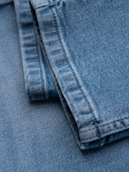 Ombre Clothing Pánske džínsové nohavice CARROT s ostrihnutím - svetlo modré V1 OM-PADP-0253 Ombre Clothing