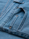 Ombre Clothing Pánske klasické džínsy SLIM FIT s elastánom - svetlo modré V2 OM-PADP-0216 Ombre Clothing