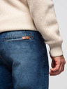 Ombre Clothing Pánske džínsové nohavice CARROT s ostrihnutím - modré V2 OM-PADP-0253 Ombre Clothing