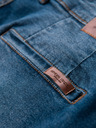 Ombre Clothing Pánske džínsové nohavice CARROT s ostrihnutím - modré V2 OM-PADP-0253 Ombre Clothing